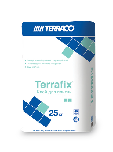 

Terraco Террафикс, 25 кг, Клей для плитки серый