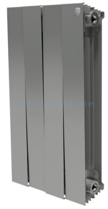 

Радиатор биметаллический Royal Thermo PianoForte 500 Silver Satin 4 секции, Серебристый