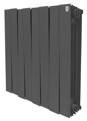 

Радиатор биметаллический Royal Thermo PianoForte 500 Noir Sable 8 секций, Черный