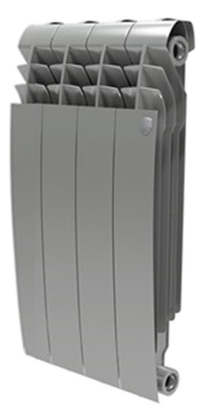

Радиатор биметаллический Royal Thermo Biliner 500 Silver Satin 4 секции, Серебристый