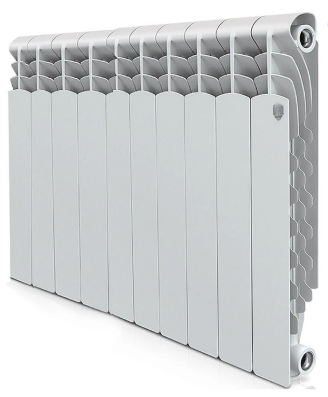 

Радиатор биметаллический Royal Thermo Revolution Bimetall 350 10 секций, Белый