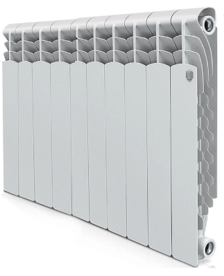 

Радиатор биметаллический Royal Thermo Revolution Bimetall 500 10 секций, Белый