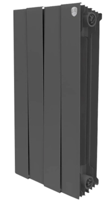 

Радиатор биметаллический Royal Thermo PianoForte 500 Noir Sable 4 секции, Черный