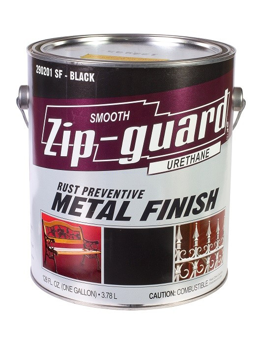 Zip Guard, 0,9 л, Краска по металлу антикоррозийная уретановая черная гладкая
