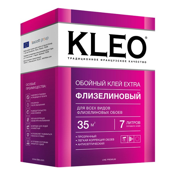 

Kleo Extra 250 г, Обойный клей для флизелиновых обоев