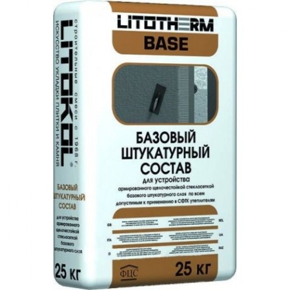 Litokol Litotherm Base, 25 кг, Штукатурка цементная