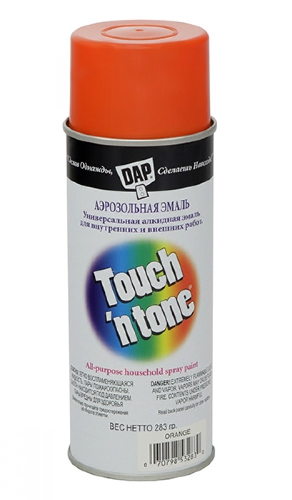 Dap Touch'n Tone 283 мл, Эмаль аэрозольная универсальная (оранжевая)