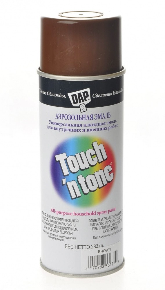 Dap Touch'n Tone 283 мл, Эмаль аэрозольная универсальная (коричневая)