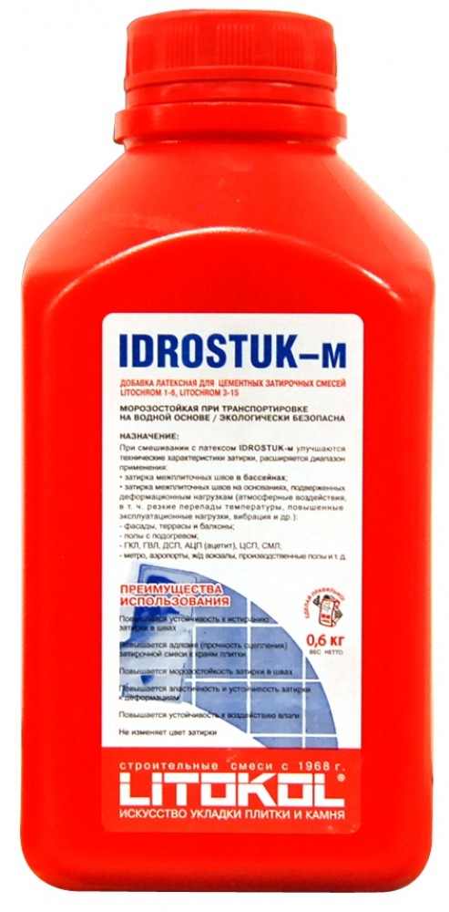 Litokol Idrostuk-м, 0.6 кг, Добавка для затирки латексная