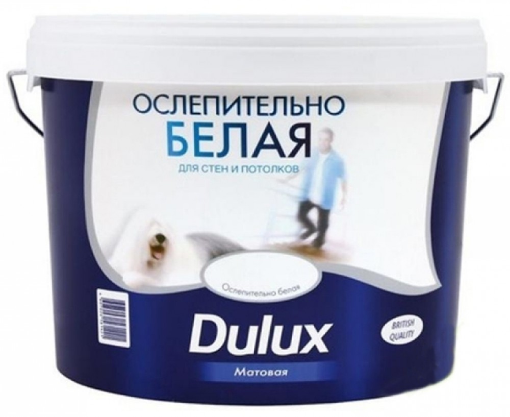 

Dulux 10 л, Краска интерьерная латексная (ослепительно белая), Белый