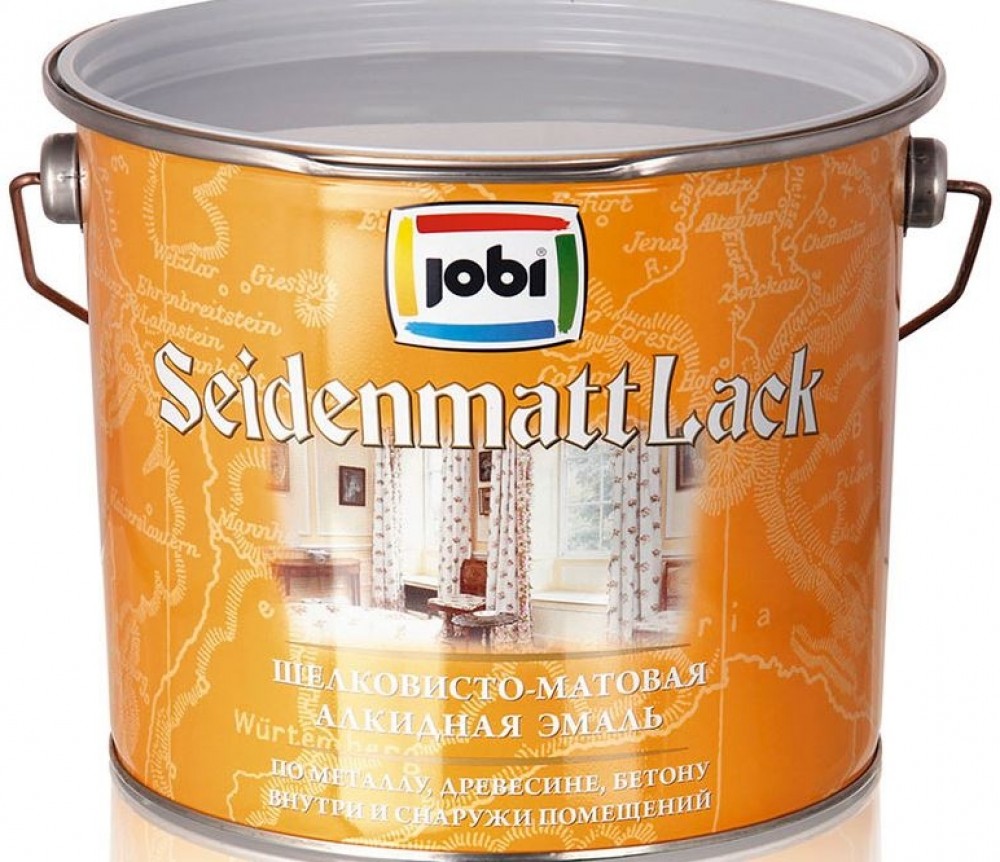 Jobi SeidenmattLack 2.5 л, Эмаль алкидная универсальная (белая)