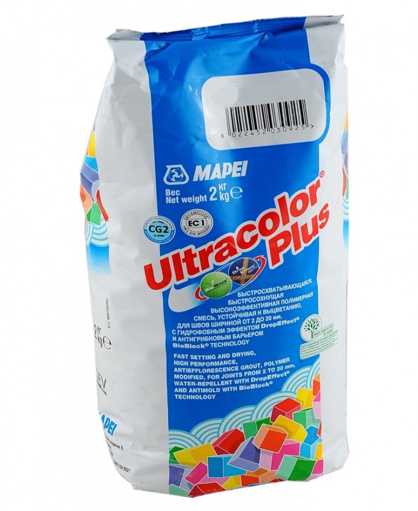 

Mapei Ultracolor Plus 172, 2 кг, Затирка, Светло-голубой