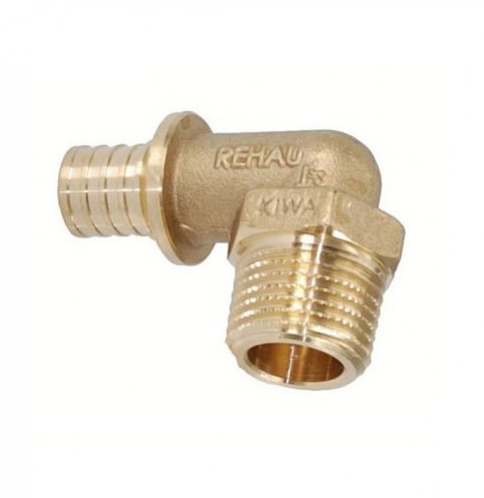 

Rehau 20-R 1/2″, Угольник переходной латунный с наружной резьбой