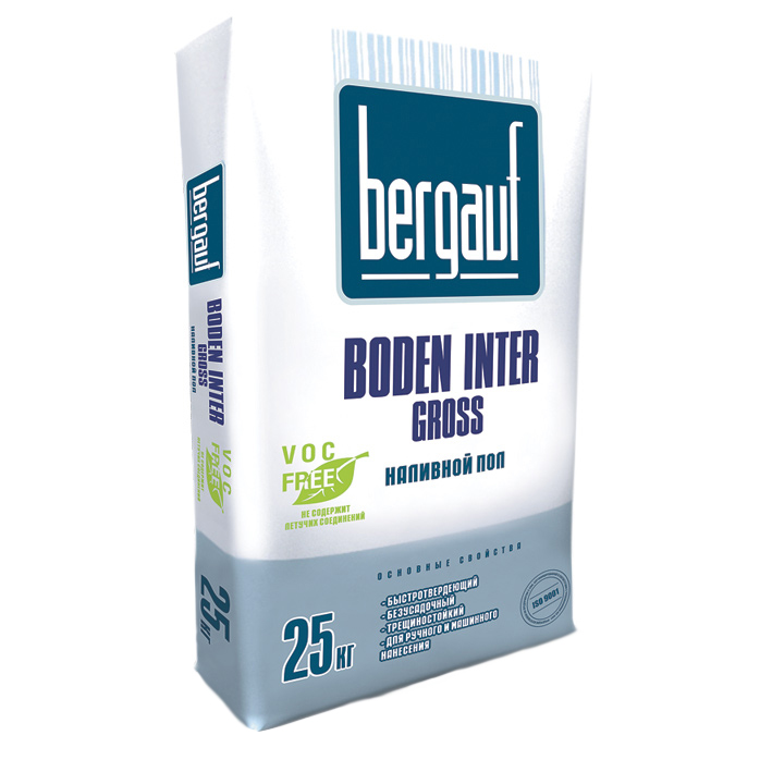 

Bergauf Boden Inter Gross, 25 кг, Наливной пол быстротвердеющий