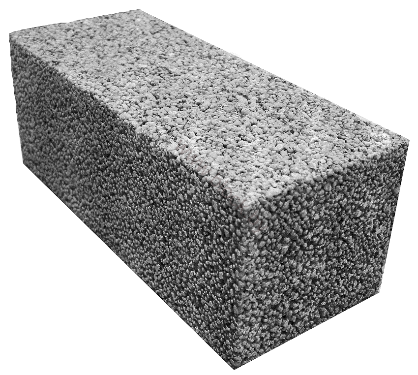 Блок керамзитный полнотелый 390х190х188 мм