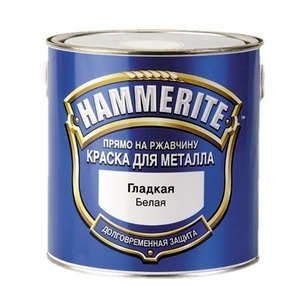

Краска по металлу Hammerite белая полумат 0.25 л 6шт/уп, Белый
