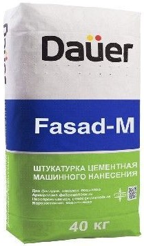Dauer Fasad-M, 40 кг, Штукатурка цементная для машинного нанесения