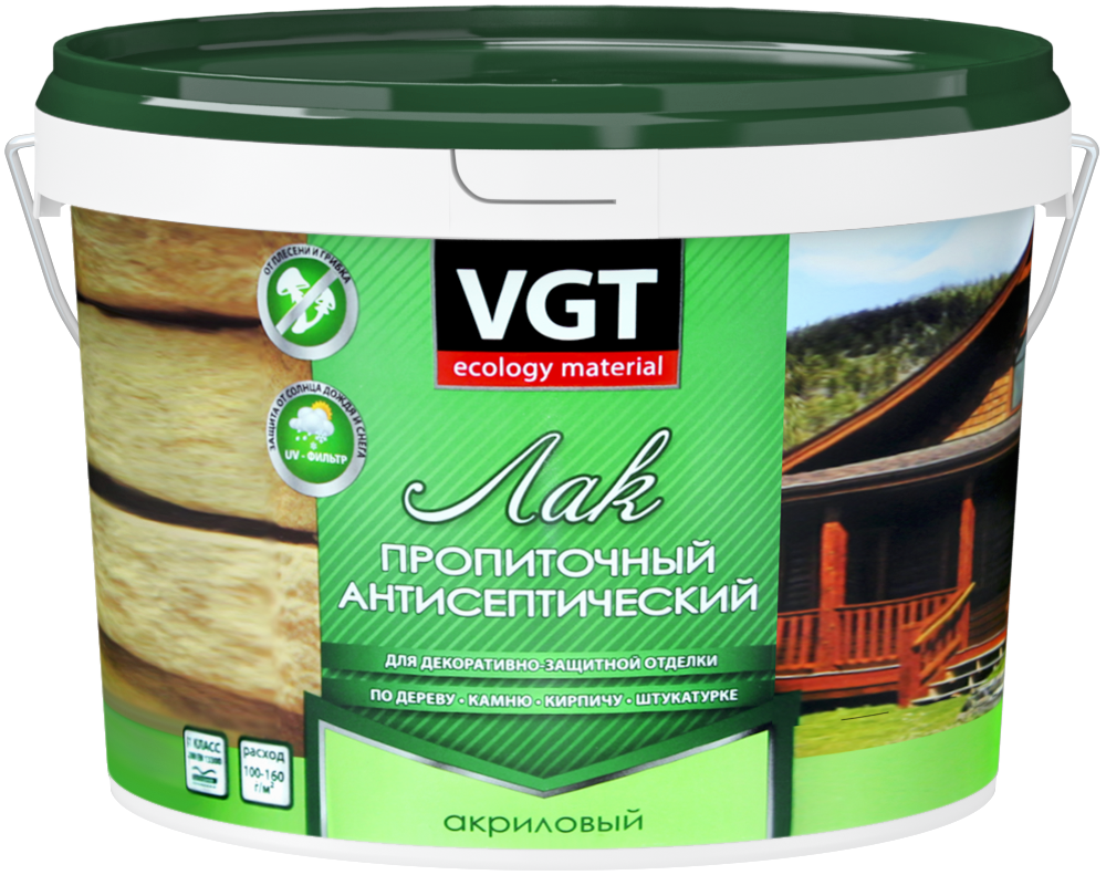

VGT, 9 кг, Лак акриловый пропиточный антисептический белый
