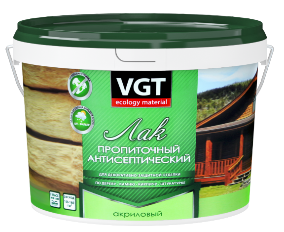 

VGT, 0.9 кг, Лак акриловый пропиточный антисептический бесцветный