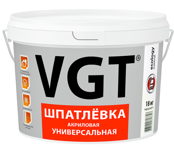 VGT, 28 кг, Шпатлевка готовая универсальная влагостойкая