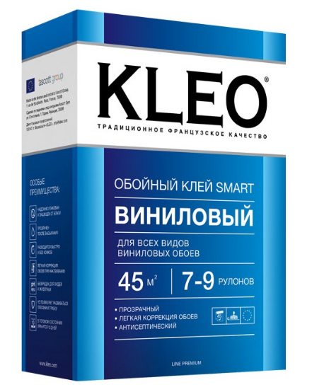 Kleo Smart 200 г, Обойный клей для виниловых обоев,