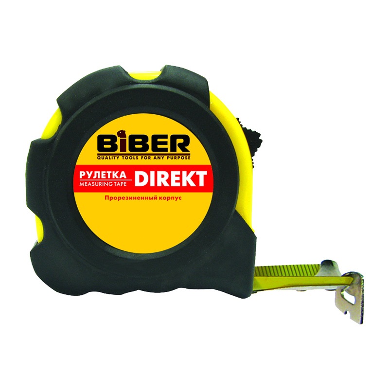 Купить Рулетка Biber DIREKT 40103.обрезиненный корпус 19 мм 5 м