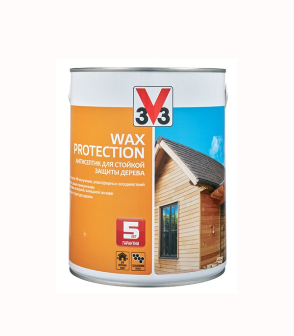 

Антисептик V33 Wax Protection декоративный для дерева венге 0.9 л