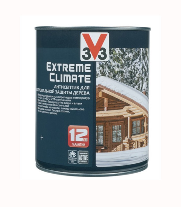 

Антисептик V33 Extreme Climate декоративный для дерева бронза 0.9 л