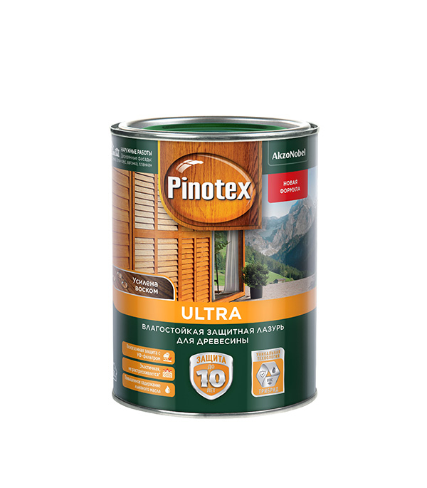 

Антисептик Pinotex Ultra декоративный для дерева белый 1 л