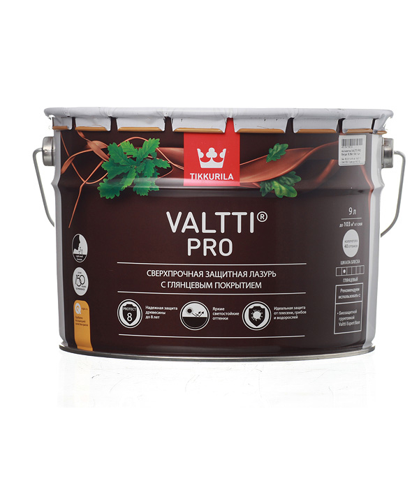 Купить Антисептик Tikkurila Valtti Pro декоративный для дерева бесцветный 9 л