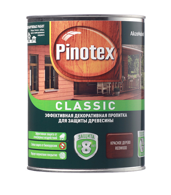 

Антисептик Pinotex Classic декоративный для дерева красное дерево 1 л