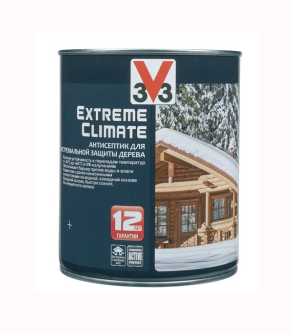 

Антисептик V33 Extreme Climate декоративный для дерева французский беж 0.9 л