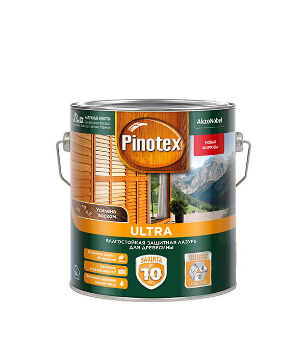 

Антисептик Pinotex Ultra декоративный для дерева орегон 2.7 л, Тик