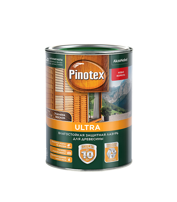 

Антисептик Pinotex Ultra декоративный для дерева бесцветный 1 л