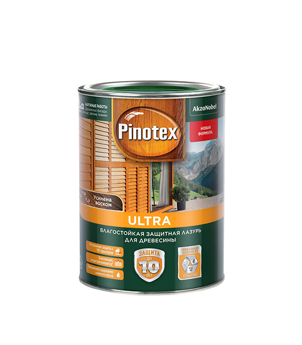 

Антисептик Pinotex Ultra декоративный для дерева орегон 1 л
