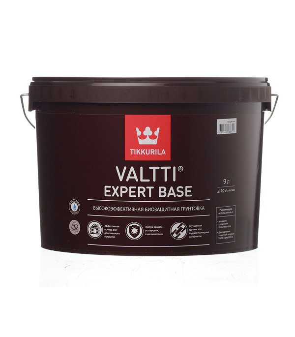 Купить Антисептик Tikkurila Valtti Expert Base грунтовочный для дерева бесцветный 9 л