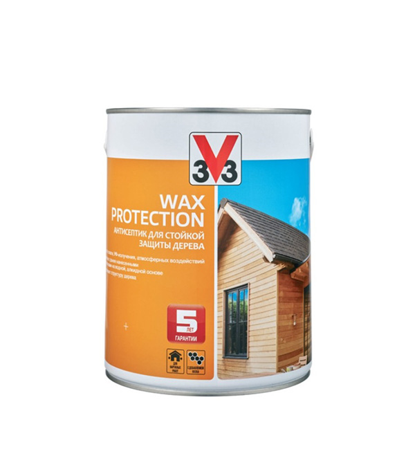 

Антисептик V33 Wax Protection декоративный для дерева сосна 2.5 л