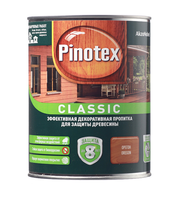 

Антисептик Pinotex Classic декоративный для дерева орегон 1 л
