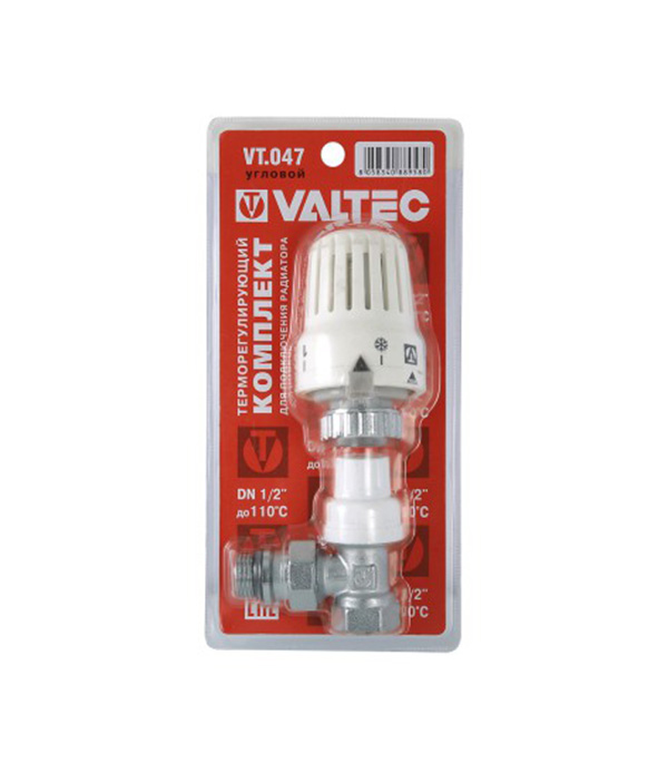 Купить Клапан с термостатической головкой для радиатора Valtec 1/2" угловой