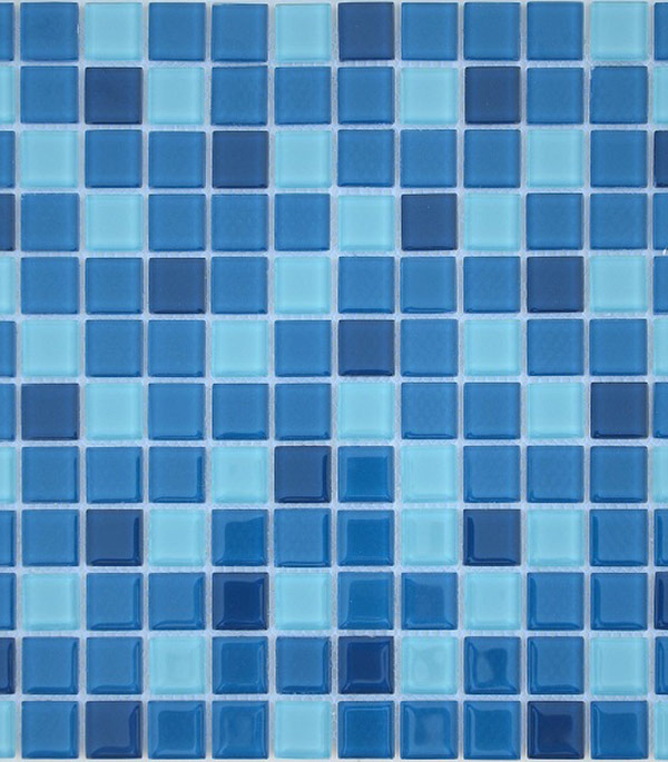 Мозаика стеклянная Caramelle Crocus темно-синяя глянцевая 298х298х4 мм