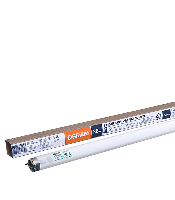 

Лампа люминесцентная Osram G13 3000К теплый свет 36 Вт 1200 мм