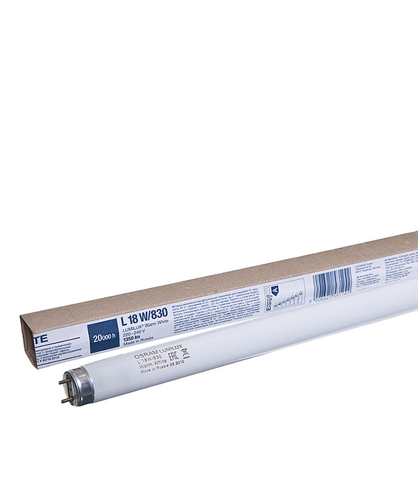 

Лампа люминесцентная Osram G13 3000К теплый свет 18 Вт 590 мм
