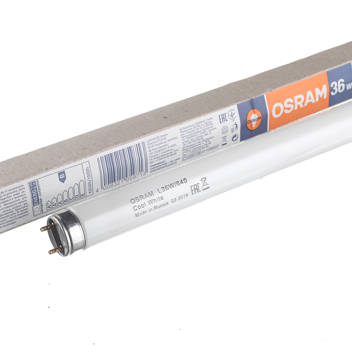 

Лампа люминесцентная Osram G13 4000К дневной свет 36 Вт 1200 мм 25 шт