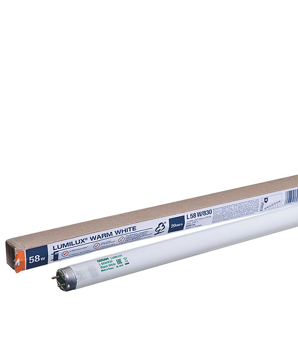 

Лампа люминесцентная Osram G13 3000К теплый свет 58 Вт 1500 мм