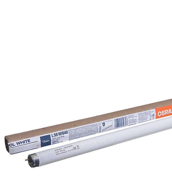 

Лампа люминесцентная Osram G13 дневной свет 4000К 58 Вт 1500 мм