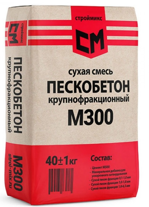 СтройМикс М300, 40 кг, Пескобетон