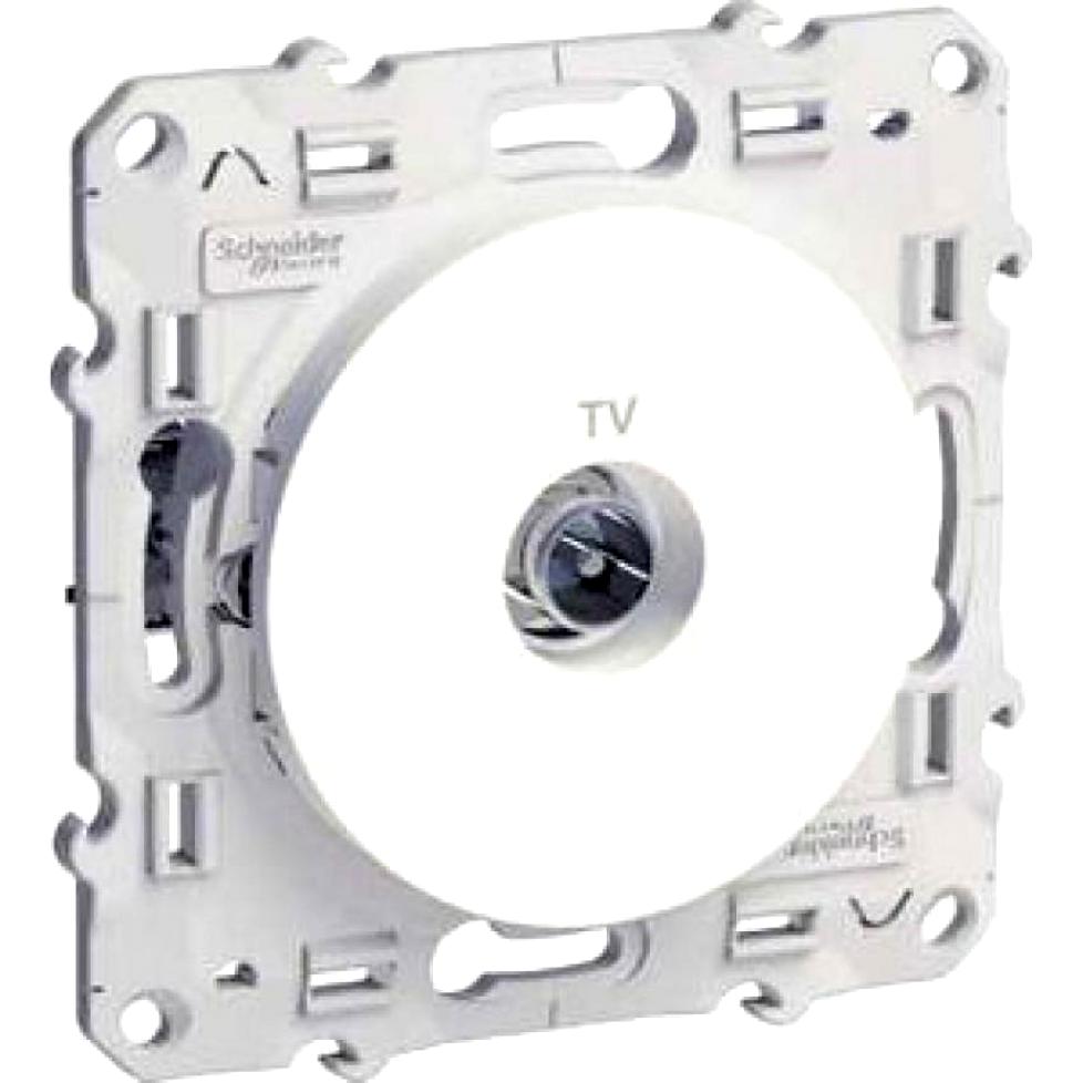 

Розетка телевизионная Schneider Electric Odace S52R445 белая, Белый