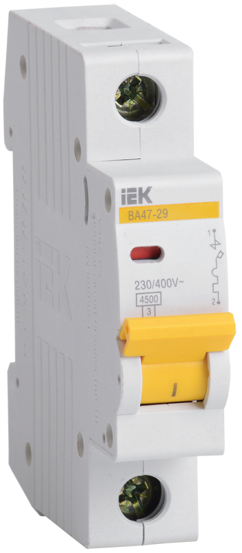 

1P IEK ВА47-29, 0.5А, C, Выключатель автоматический
