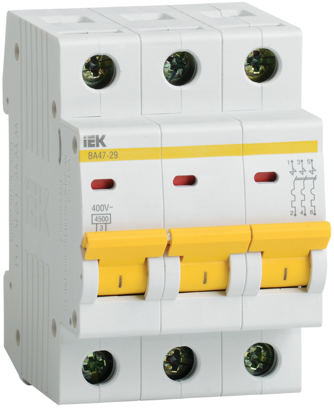 

3P IEK ВА47-29, 3А, C, Выключатель автоматический