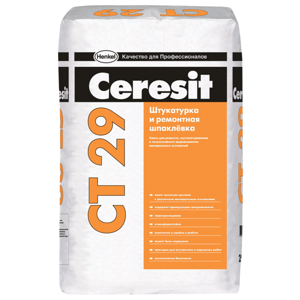 Ceresit CT 29 25 кг, Шпатлевка полимерминеральная (серая)